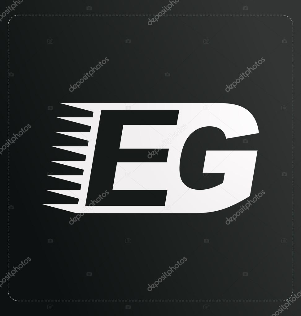 Moderm minimalis inicial logo Eg — Vetores de Stock 