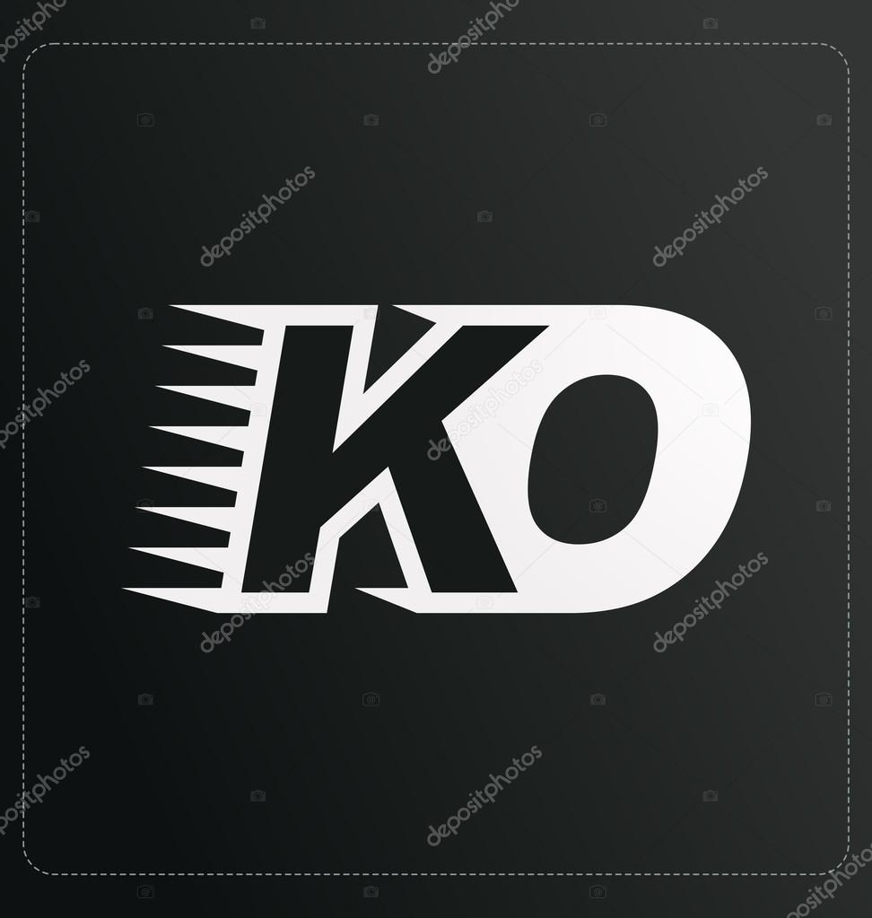 Moderm minimalis initial logo KO Stock Vector by ©rijal 116592862