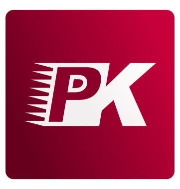 modern minimalis initial logo PK