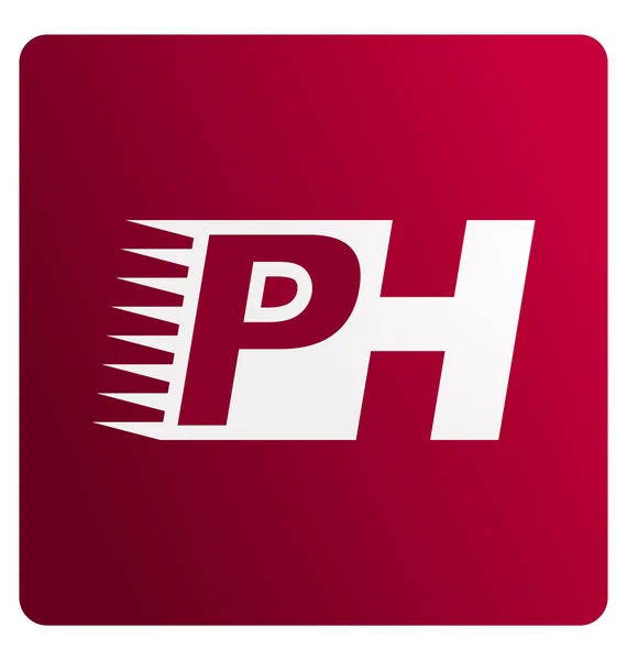 Modern minimalism första logo Ph — Stock vektor