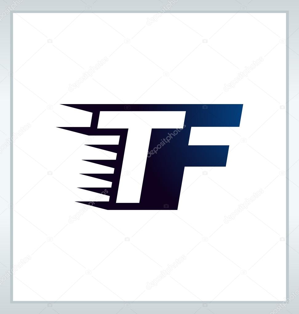 Two letter composition for initial, logo or signature started by T letter