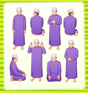 Müslüman dua eden konumu