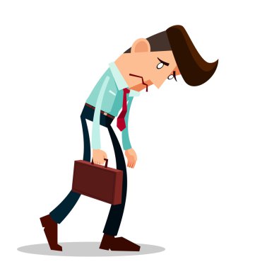 frustrated young worker clipart