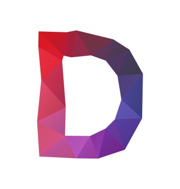 renkli poligonal yazı tipi