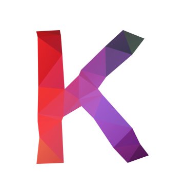 renkli poligonal yazı tipi