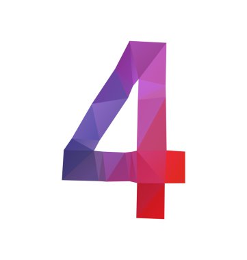 renkli poligonal numarası