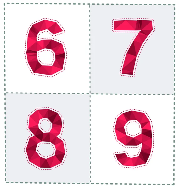 Barevné polygonální číslo — Stockový vektor