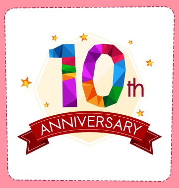 poligonal numara yıldönümü logosu