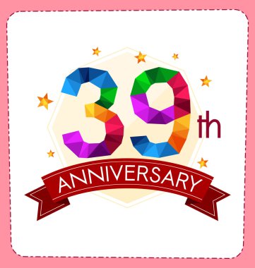 poligonal numara yıldönümü logosu