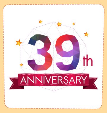 poligonal numara yıldönümü logosu