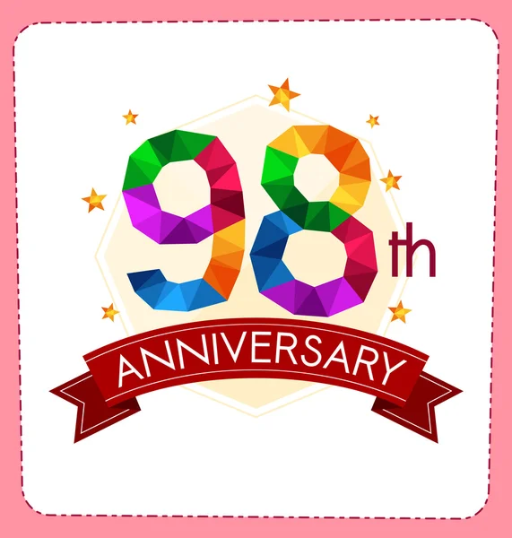Логотип годовщины многоугольного числа — стоковый вектор