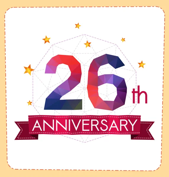 Логотип годовщины многоугольного числа — стоковый вектор