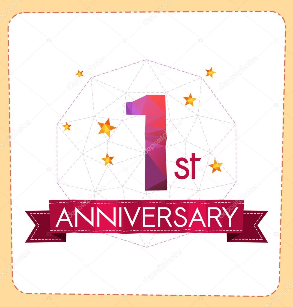 polygonal number anniversary logo