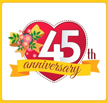 renkli evlilik yıldönümü logosu