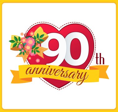 renkli evlilik yıldönümü logosu