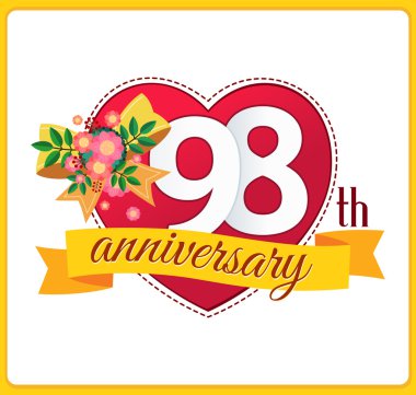 renkli evlilik yıldönümü logosu