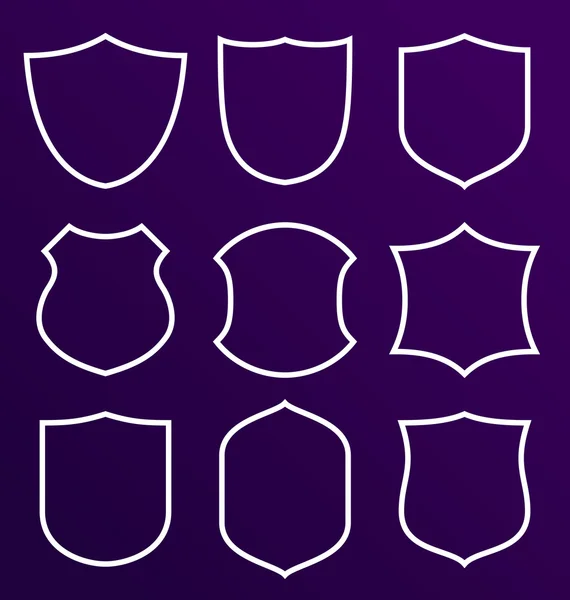 Collection d'icône de bouclier — Image vectorielle