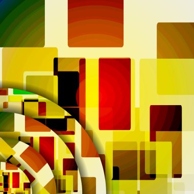 soyut kare illüstrasyon