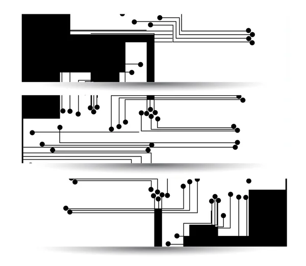 Banner de placa de circuito para su diseño — Vector de stock