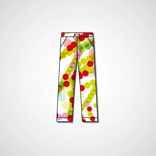 Abstracte illustratie op broek — Stockvector