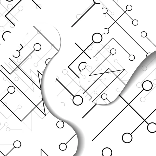 Ilustración de placa de circuito — Vector de stock