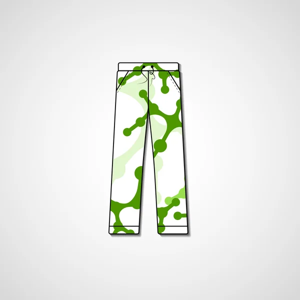 Abstracte illustratie op broek — Stockvector