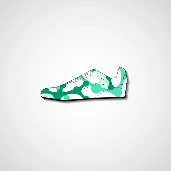 Illustrazione astratta sulle sneakers — Vettoriale Stock