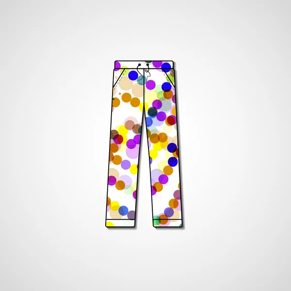 Abstracte illustratie op broek — Stockvector