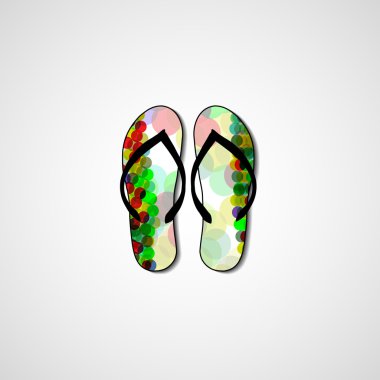 soyut resim üzerinde flip flop