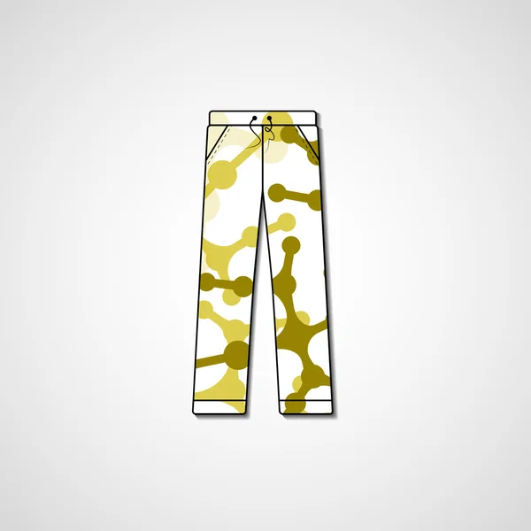 Illustration abstraite sur pantalon — Image vectorielle