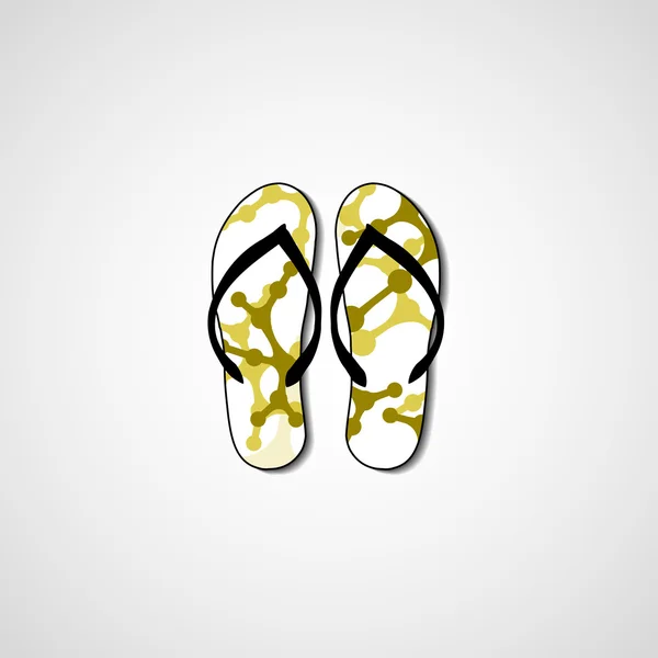 Abstrakta illustrationen på flip flops — Stock vektor