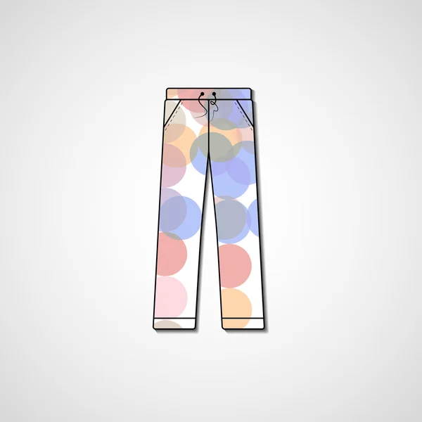 Ilustración abstracta en pantalones — Vector de stock