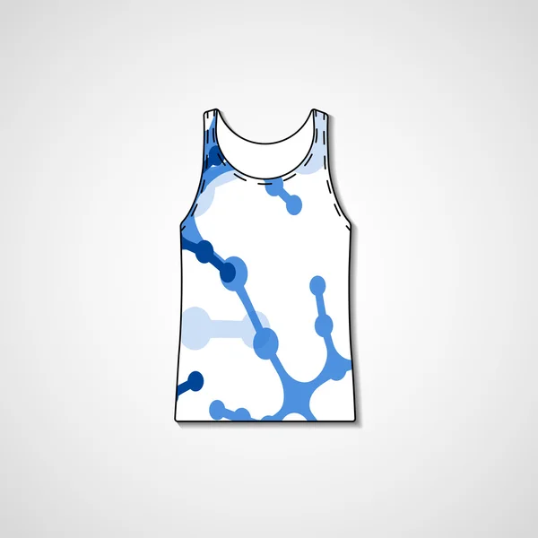 Abstracte illustratie op singlet — Stockvector