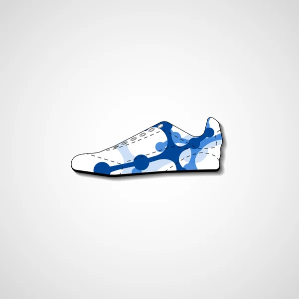 Illustrazione astratta sulle sneakers — Vettoriale Stock