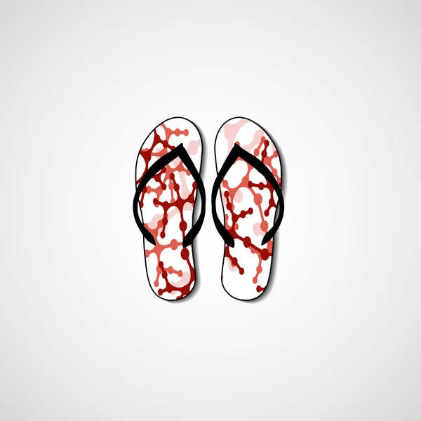 Illustration på flip flops — Stock vektor