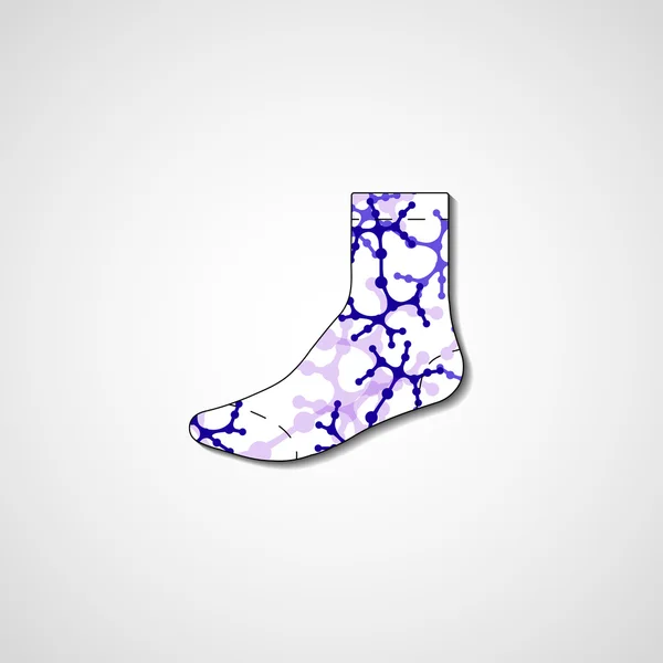 Illustration abstraite sur chaussette — Image vectorielle