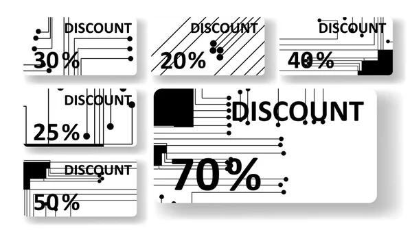 Circuit board discount cards — Stock Vector