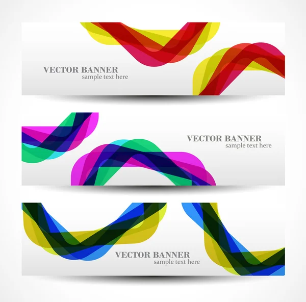 Establecer banners ilustración abstracta — Vector de stock