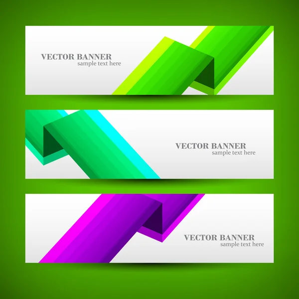 Establecer banners ilustración abstracta — Vector de stock