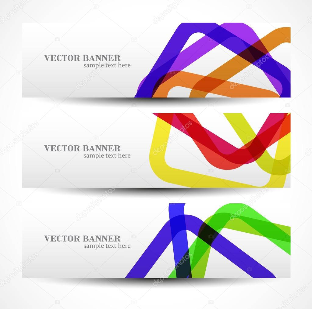 Set banners abstract illustration