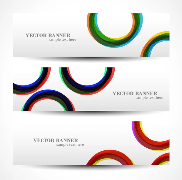 Uppsättning abstrakta banderoller — Stock vektor