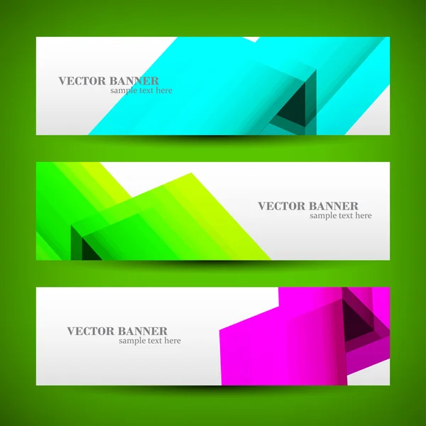 Conjunto de banners abstractos — Vector de stock