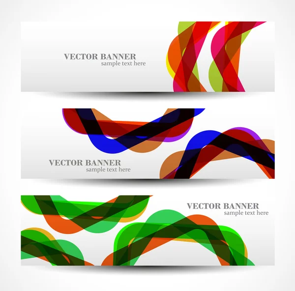 Conjunto de banners abstractos — Vector de stock