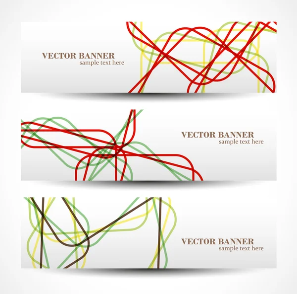 Establecer banner ilustración abstracta — Vector de stock