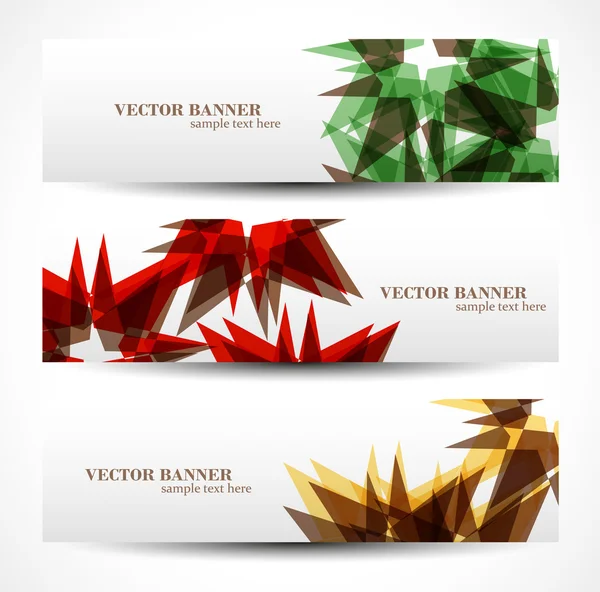 Establecer banners ilustración abstracta — Vector de stock