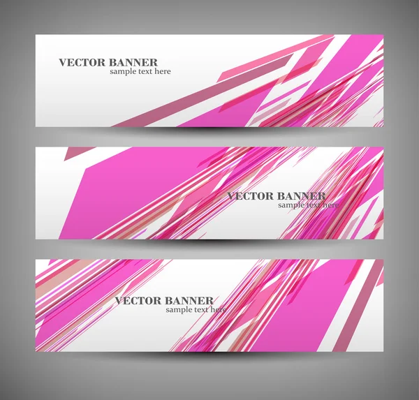 Establecer banners ilustración abstracta — Vector de stock