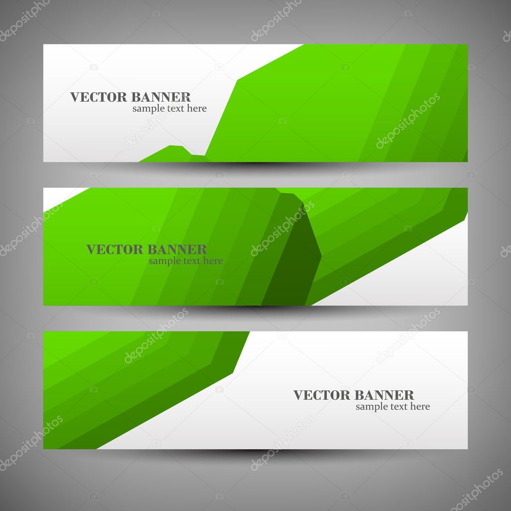 Set banners abstract illustration