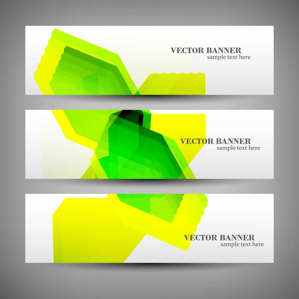 Establecer banners ilustración abstracta — Vector de stock