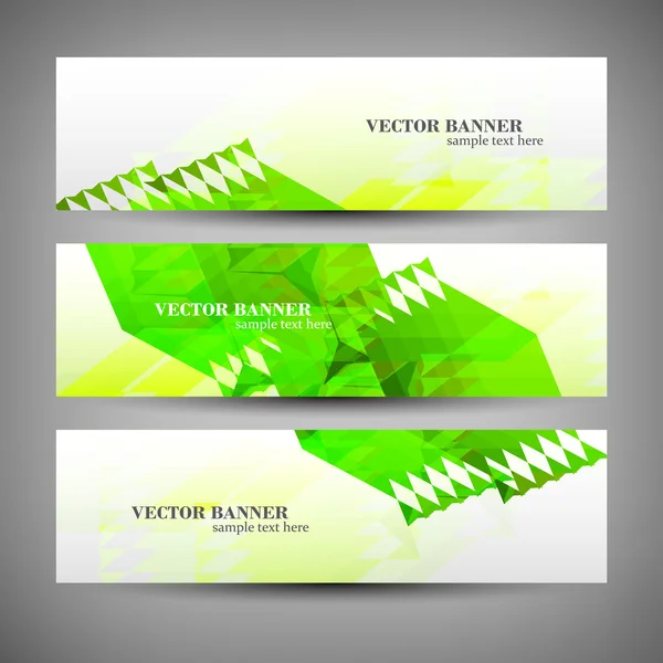 Establecer banners ilustración abstracta — Vector de stock