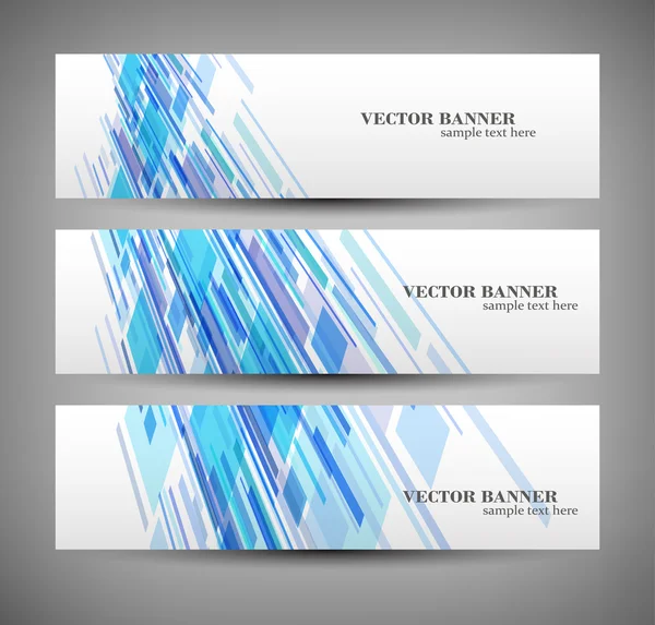 Establecer banners ilustración abstracta — Vector de stock